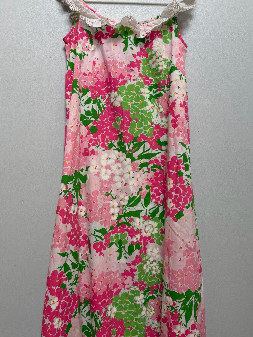 Vintage Princess Kaiulani Floral Muumuu Dress